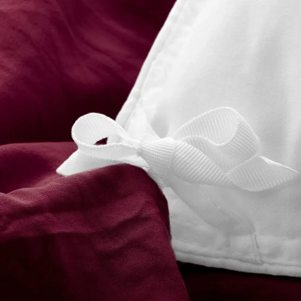 New FEDALI HOME Burgundy Red Duvet Cover Queen Size - Extra Cozy Bedding